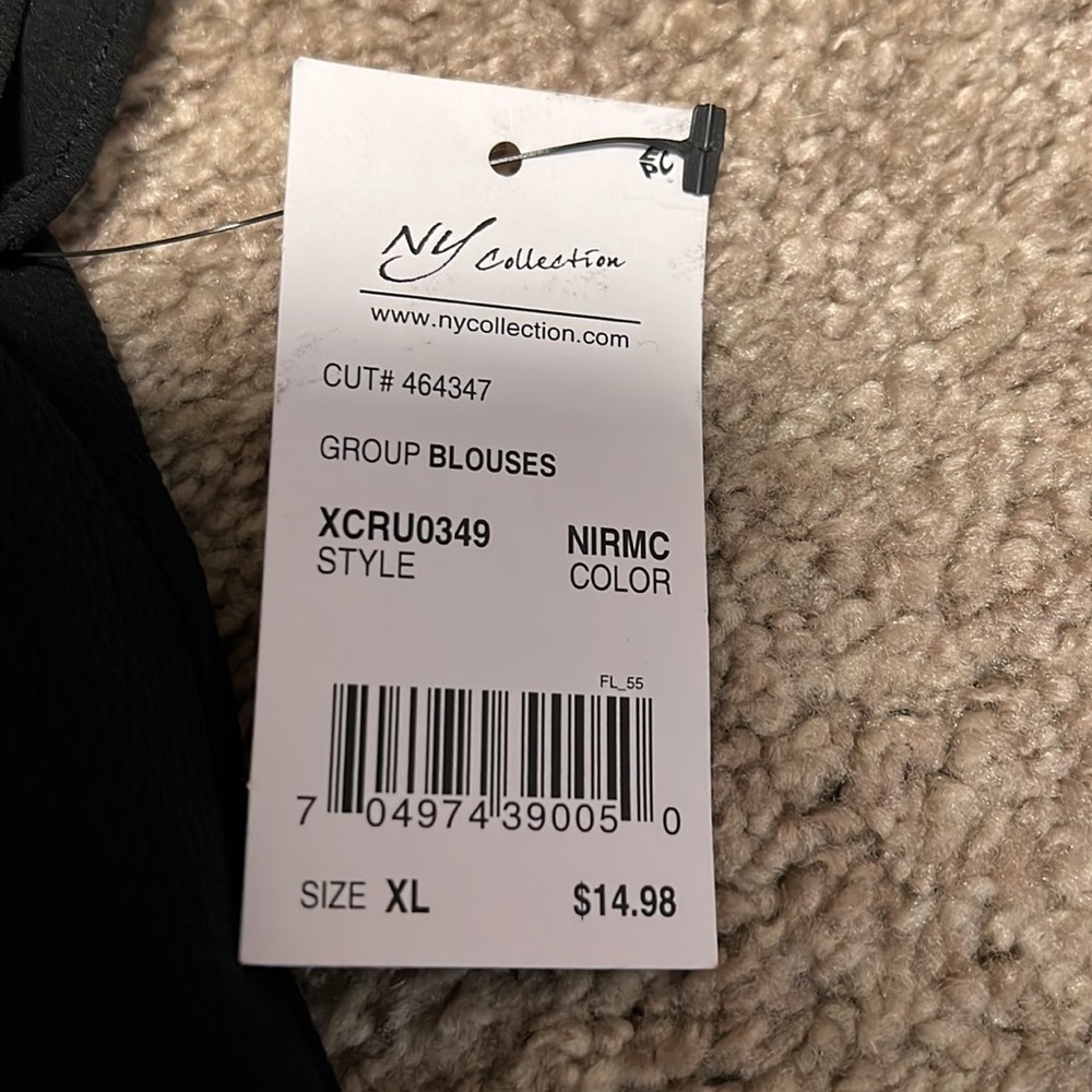 NY Collection top, black, size XL NWT! - Picture 3 of 6